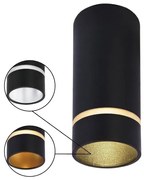 Spot aplicat tavan SPLIT negru L-13,6cm