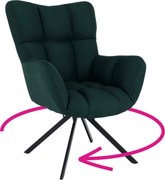 Scaun de design, ţesătură verde, KOMODO