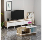 Mobilier living Vegas (Alb + Stejar zafir). 1088750