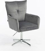 HR250CROSS Scaun Catifea Grafit Bază Cromata