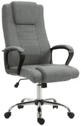 Vinsetto Scaun Birou Ergonomic cu Basculare, Înălțime și Înclinare Reglabilă, Capacitate 120 kg, 62x76x110-119 cm, Gri | Aosom Romania