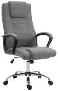 Vinsetto Scaun de Birou Prezidențial Ergonomic Basculant cu Înălțime și Înclinare Reglabilă, 62x76x110-119 cm, Gri | Aosom Romania