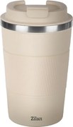 Cana de cafea Zilan ZLN9877 termos, capacitate 380ml, interior din inox, pereti dublii, crem