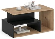 Măsuță de cafea Bardia, stejar artisan / negru