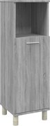 vidaXL Dulap de baie, gri sonoma, 30x30x95 cm, lemn prelucrat