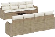 vidaXL Set de canapele pentru grădină Bej 55 x 55 x 37 cm poliratan