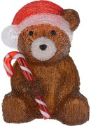 Decorațiune LED de Crăciun Ursuleț Candy, 24cm