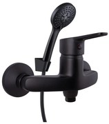 Baterie dus Rubineta Uno monocomanda negru mat cu set de dus para 3 functii