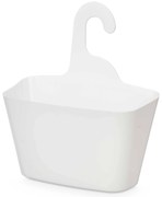 Coș alb pentru duș, 14,5 x 28 x 31,5 cm