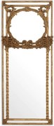 Oglinda design LUX din lemn de mahon sculptat manual Le Royal, auriu antic
