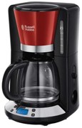 Cafetiera Russell Hobbs Victory 24031-56, 1100W, 1,25 L, Tehnologie Whirltech, Timer, Rosu / Negru