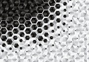 Fototapet - 3D hexagon (254x184 cm), în 8 de alte dimensiuni noi