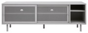 Comodă TV gri din metal 160x55x45 cm Veep – Unique Furniture