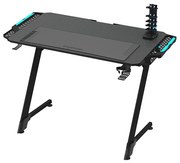 Masă de gaming SNAKE 100x60 cm, iluminare LED RGB, negru