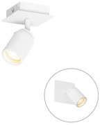 Spot modern pentru baie alb pătrat IP44 - Ducha