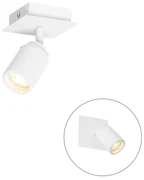 Spot modern pentru baie alb pătrat IP44 - Ducha