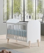 Pătuț Bebelusi Kiddy 60x120 cm, cu 3 Niveluri de Reglare, Alb – Vipack
