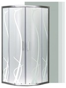 Cabină de duș curbată Spirit BAMBOO 80x80x180cm, fără cădiță de duș