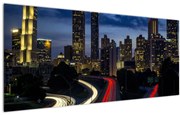 Tablou cu orașul nocturn (120x50 cm)