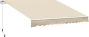 Outsunny Copertină Rabatabilă Exterior, Copertină Extensibilă, Copertină Tip Roll-Up cu Deschidere Manivelă, 350x250 cm, Crem | Aosom Romania