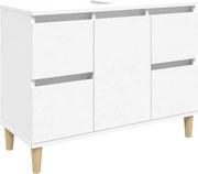 vidaXL Dulap de chiuvetă, alb, 80x33x60 cm, lemn prelucrat