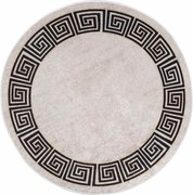 vidaXL Covor lavabil, bej deschis, φ120 cm , antiderapant