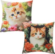 Set de 2 fețe pernuțe PISOI 40 x 40 cm