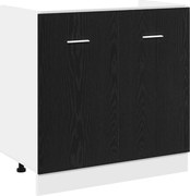 vidaXL Dulap pentru chiuvetă, stejar negru, 80x46x81,5 cm, lemn prelucrat