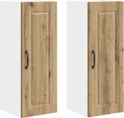 vidaXL Dulap de bucătărie 2 pcs Stejar Artizanal 30 x 31 x 80 cm