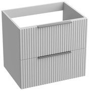 Dulap baza suspendat Rune Ivar 2 sertare 60 cm alb mat