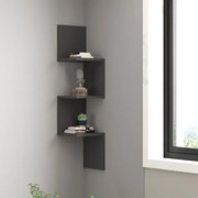 Etajera de colt de perete Insterra din melamina, antracit, 25x25x105.5 cm