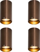Set de 4 spoturi moderne bronz închis 5,5 cm - Tuba