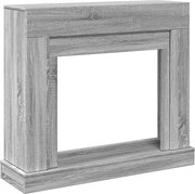 vidaXL Mască de șemineu, sonoma gri, 100x30x87,5 cm, lemn prelucrat