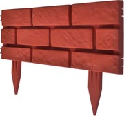 vidaXL Separator de gazon cu design cărămidă, 11 buc.