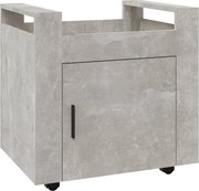 vidaXL Cărucior de birou, gri beton, 60x45x60 cm, lemn prelucrat