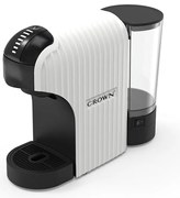 Espressor cu capsule 7in1 Crown CCM-1531W, 1400 W, 20 bar, 0.9 L, 7 adaptoare, Indicatoare LED, Controlul lungimii cafelei, Alb/Negru