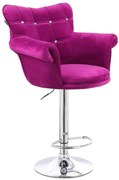 HR804CW scaun Catifea Fucsia cu Bază Cromata