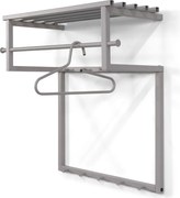 Cuier de perete taupe cu raft din metal 76 cm Rizzoli – Spinder Design