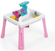 Masa de joc 3 în 1, alb-roz