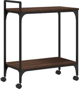 vidaXL Cărucior de bucătărie, stejar maro60,5x31x72,5cm lemn prelucrat