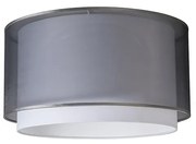 Abajur pentru lampă suspendată din stofă negru/alb 47/25 - Duo