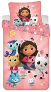 Lenjerie de pat pentru copii din bumbac pentru pat de o persoană 140x200 cm Gabby's Dollhouse – Jerry Fabrics