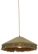 Lampă suspendată retro verde cu franjuri - Frills