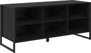 vidaXL Dulap pentru pantofi Stejar Negru 60 x 35 x 44 cm Lemn compozit