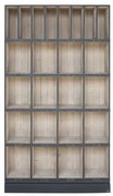 Biblioteca, neagra, din lemn masiv cu aspect clasic, double, Illinois