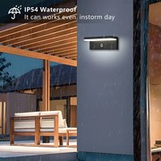 Brilagi-LED Aplica de exterior cu senzor TESSI LED/10W/230V neagră IP54