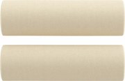 vidaXL Perne decorative, 2 buc., crem, Ø15x50 cm, textil