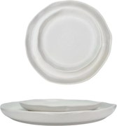 Farfurie Desert NOVUM alb mat Milk Foam 21cm (gresie ceramica glazurata manual)