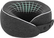 vidaXL Perna de gât pentru călătorie Gri închis 28 x 28 x 14 cm