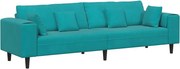 vidaXL Canapea cu pernă Turcoaz 250 x 77 x 76 cm Catifea